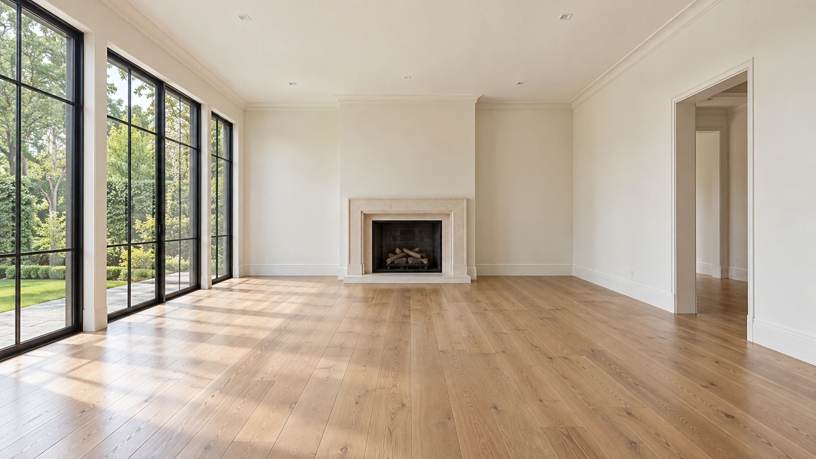 Matching illustrative empty living room